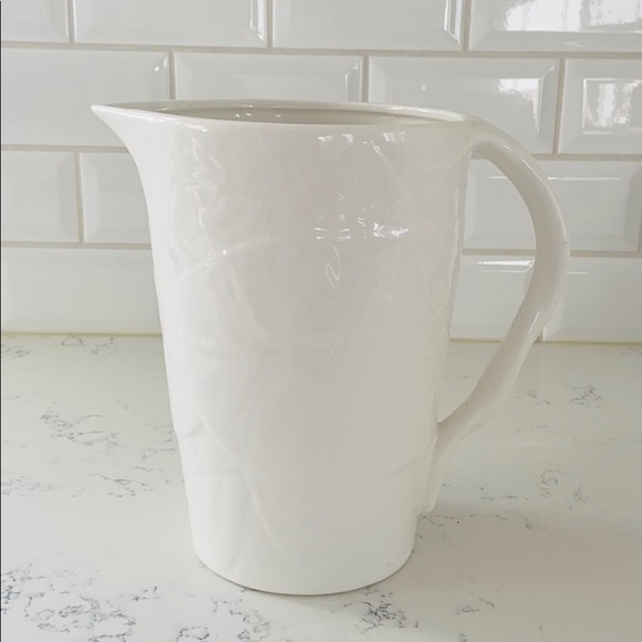 10 Strawberry Street white leaf texture pitcher - Picture 5 of 14